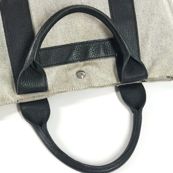 HERMES Sac Arne MM Bag Shoulder Bag Tote Bag Hand Bag cotton Black - Picture 10 of 16